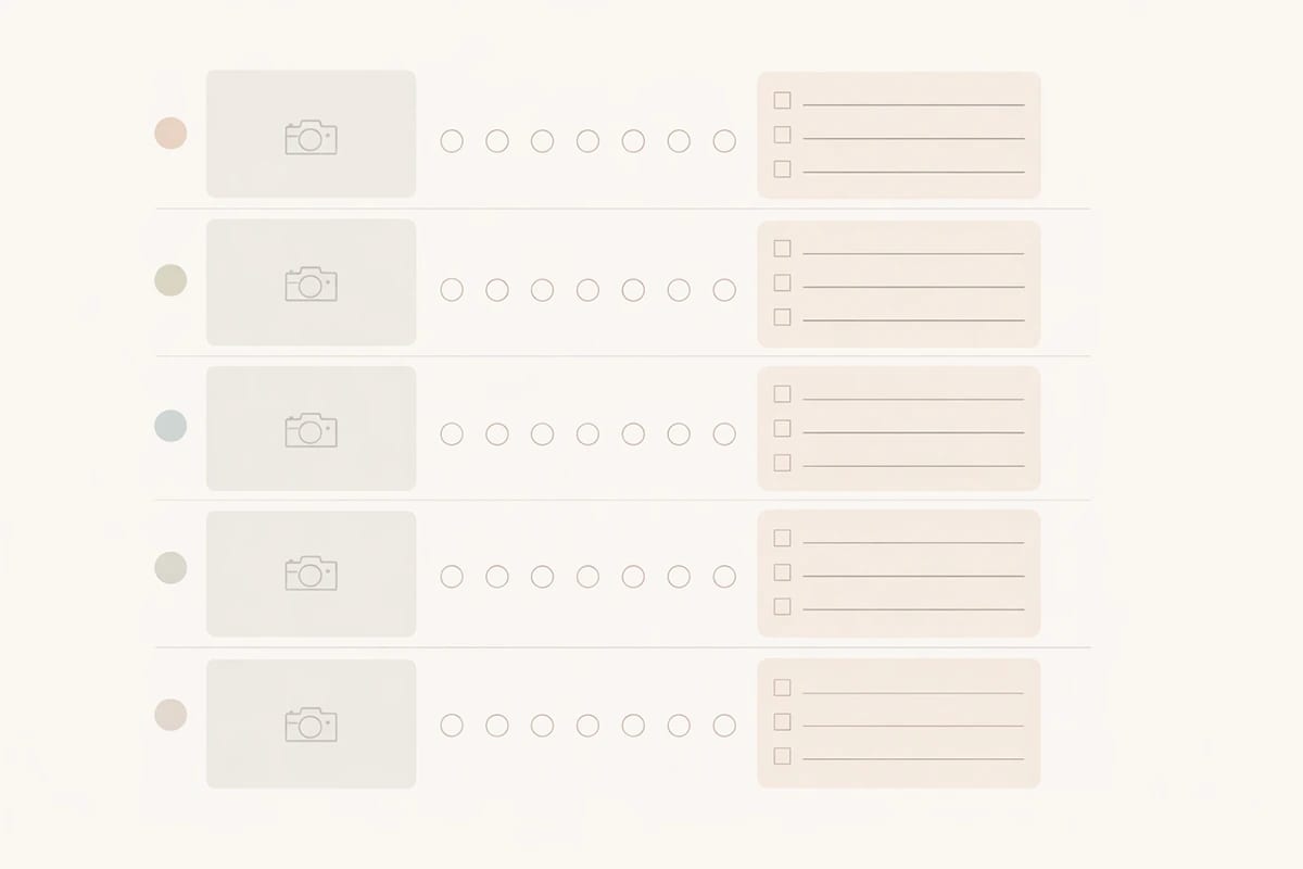 7-day kibbe line testing worksheet with outfit categories and scoring