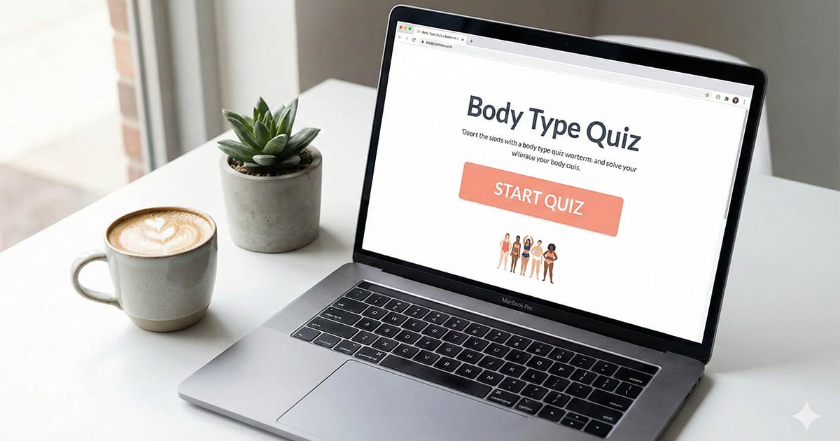 Body Type Quiz on Laptop