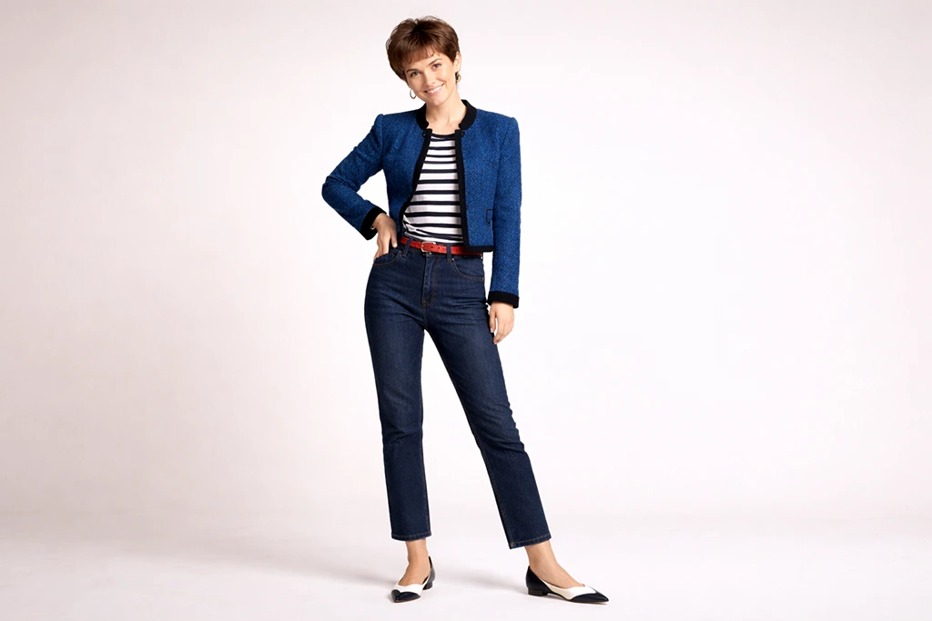 How to Dress the Gamine Kibbe Body Type: Chic Contrast
